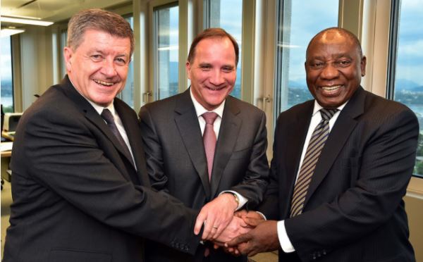 南非总统西里尔·拉马福萨抵达日内瓦