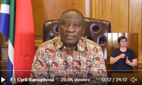 南非总统发表全国讲话：10月1日起降至调整过的1级限制 并将引进疫苗接种护照